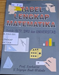 Tabel Lengkap Matematika untuk SLTP, SMU dan Universitas