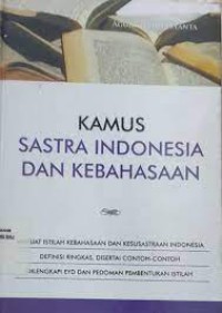 Kamus Sastra Indonesia dan Kebahasaan