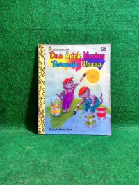 Dua Anak Kuding Bermain Warna