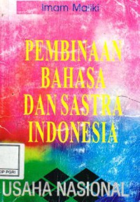 Pembinaan Bahasa dan Sastra Indonesia